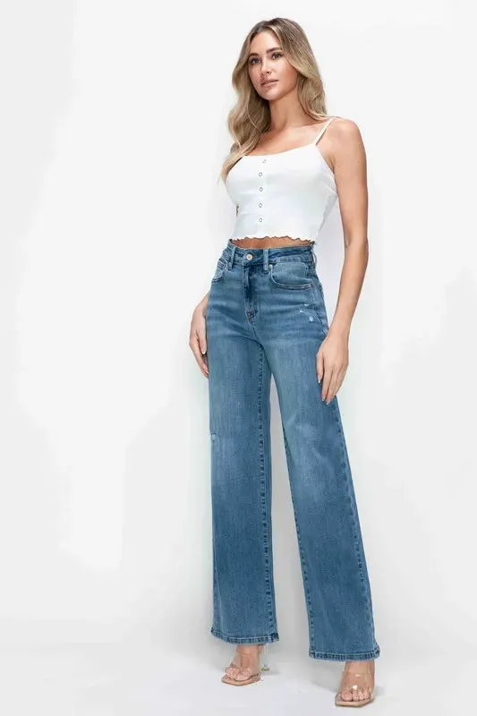 bytos Full Size High Rise Wide Leg Jeans with Pockets sold by Gigi Laurent product image thumbnail 4