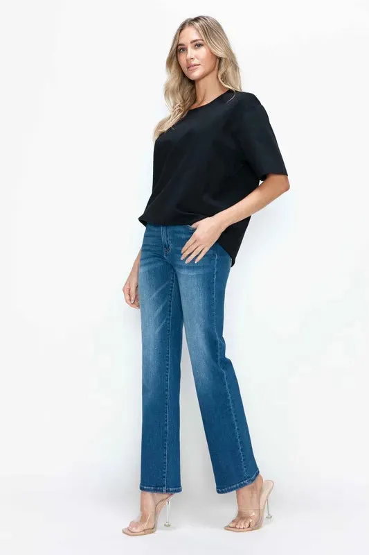 bytos Full Size Cat's Whiskers High Rise Straight Jeans sold by Gigi Laurent product image thumbnail 3