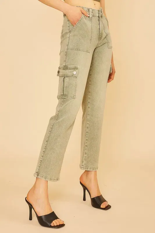 Annie Wear Straight Leg Jeans with Cargo Pockets sold by Gigi Laurent product image thumbnail 2