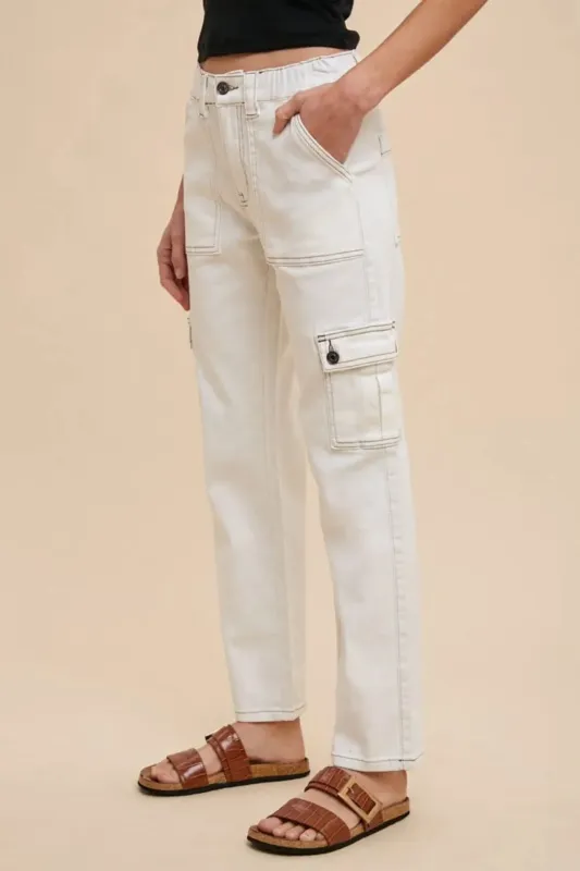 Annie Wear Straight Leg Jeans with Cargo Pockets sold by Gigi Laurent