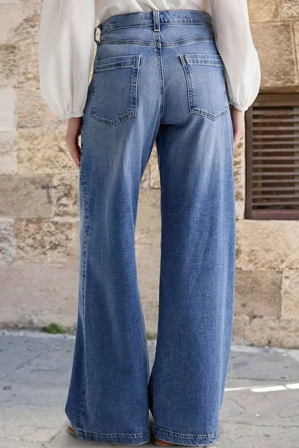 Pocketed Embroidered Straight Leg Jeans sold by Gigi Laurent product image thumbnail 3