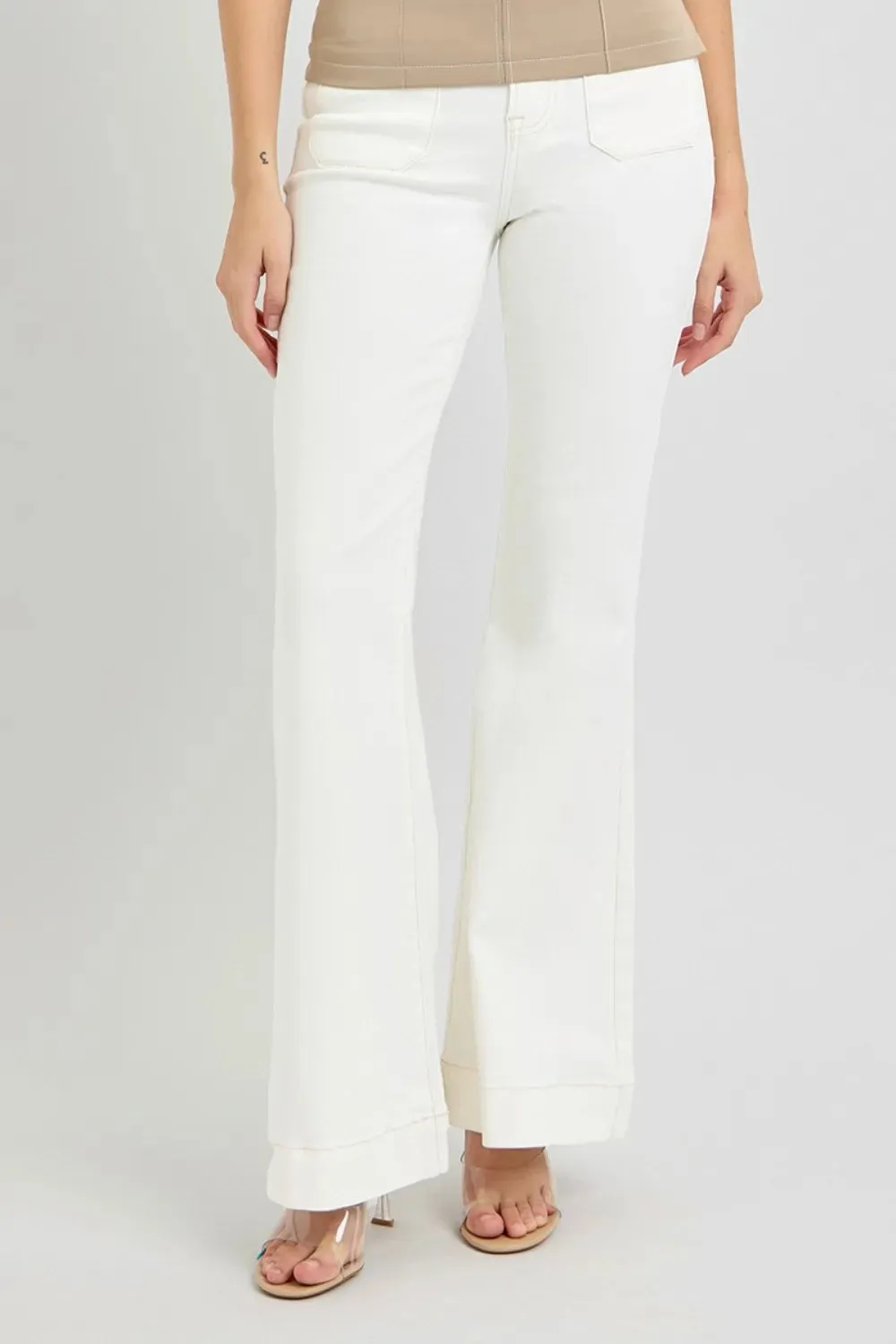RISEN Full Size High Rise Front Patch Pocket Flare Jeans sold by Gigi Laurent product image thumbnail 4