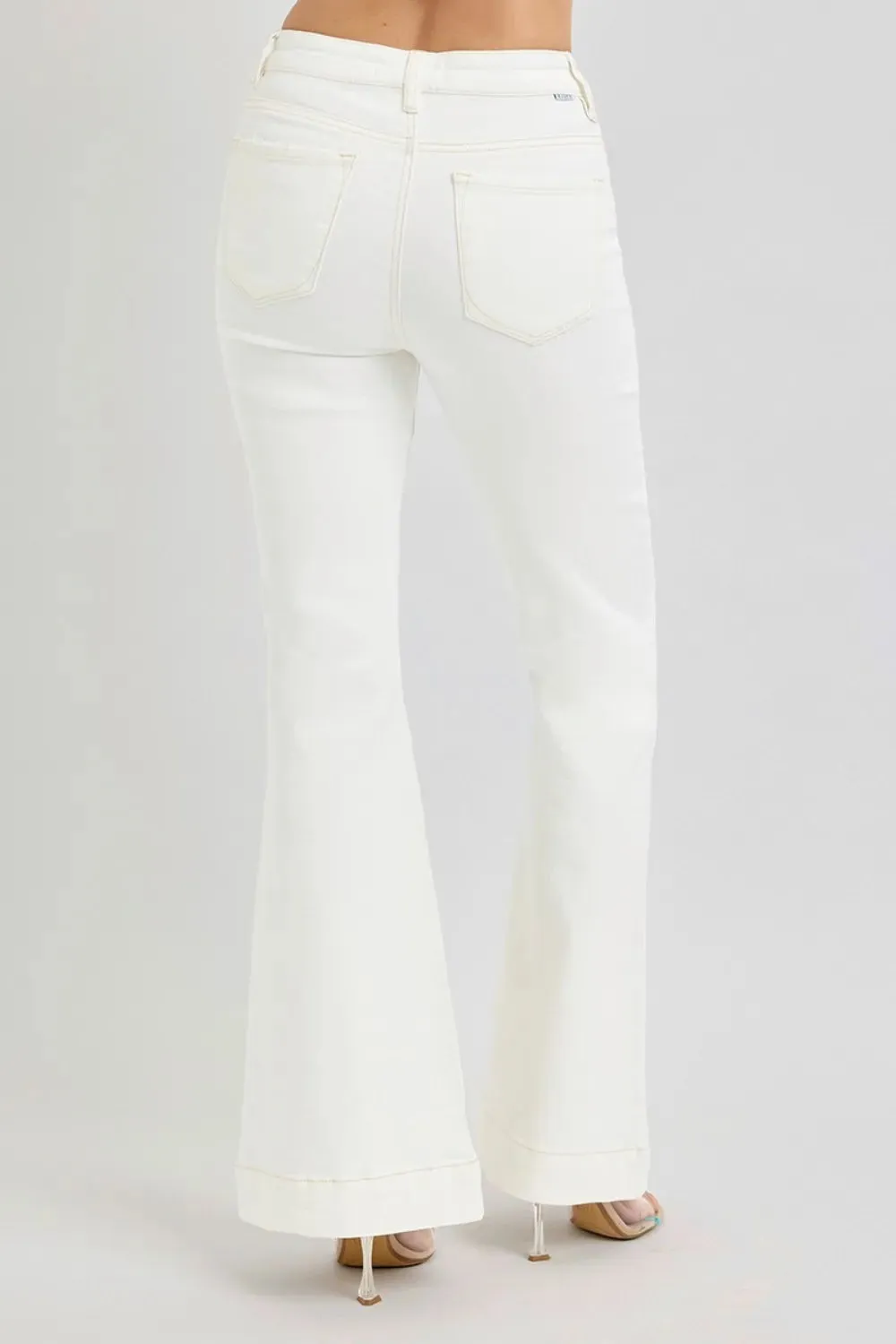 RISEN Full Size High Rise Front Patch Pocket Flare Jeans sold by Gigi Laurent product image thumbnail 2