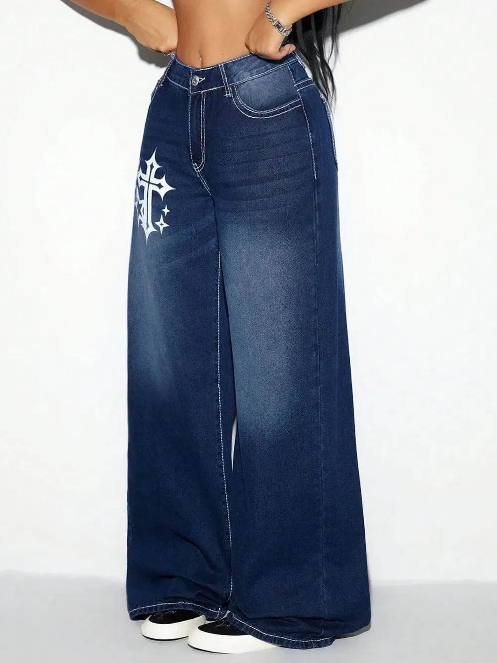 Cross Wide Leg Jeans sold by Gigi Laurent product image thumbnail 2