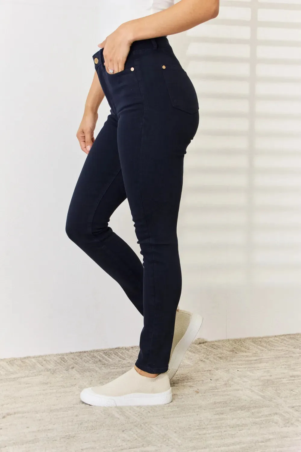 Judy Blue Full Size Garment Dyed Tummy Control Skinny Jeans sold by Gigi Laurent product image thumbnail 4