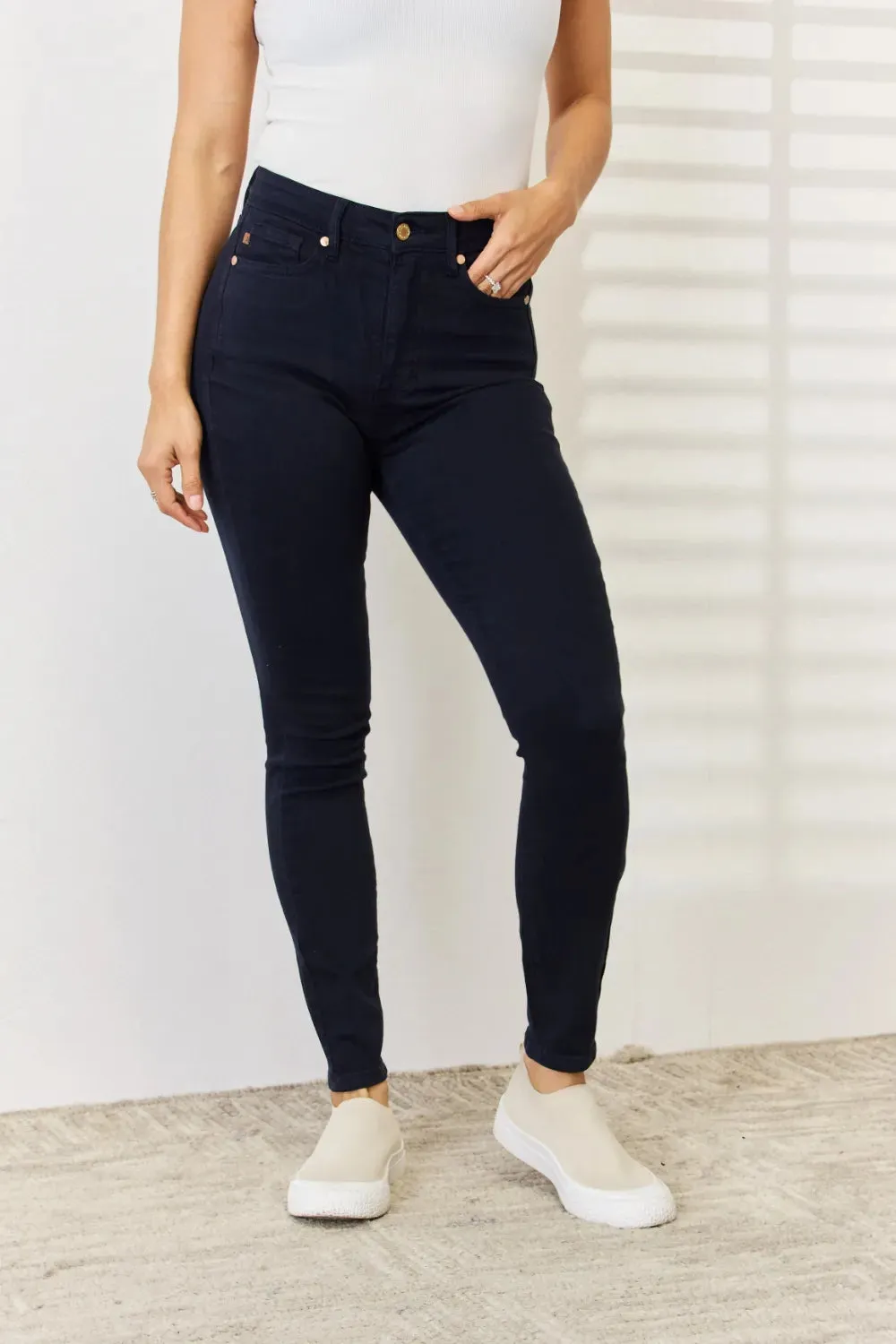 Judy Blue Full Size Garment Dyed Tummy Control Skinny Jeans sold by Gigi Laurent product image thumbnail 3