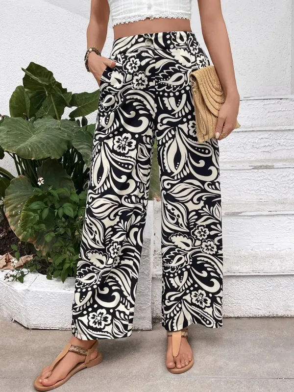 Printed Wide Leg Pants sold by Gigi Laurent