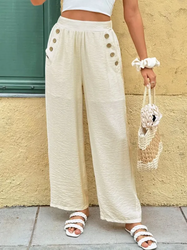 Wide Leg Pants with Pockets sold by Gigi Laurent