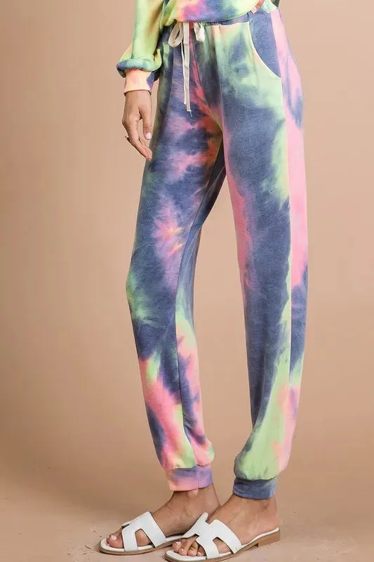 BiBi Tie Dye French Terry Casual Pants sold by Gigi Laurent