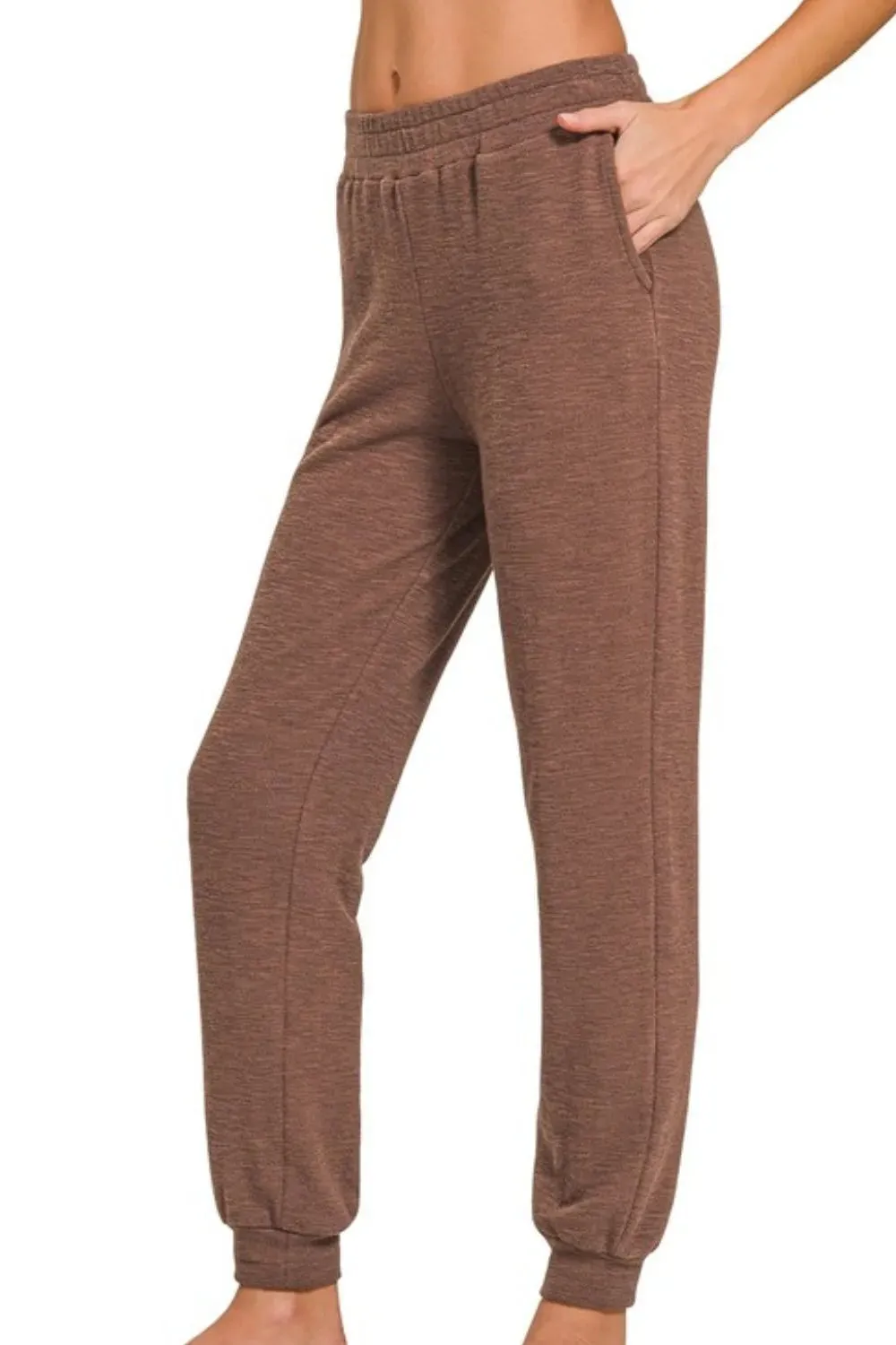 Zenana Cotton Slub Jogger Pants sold by Gigi Laurent product image thumbnail 2