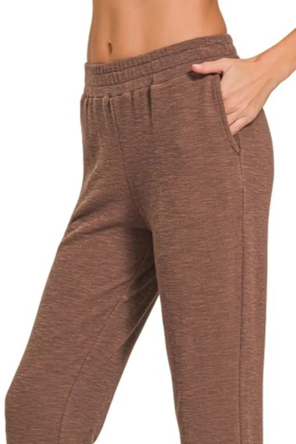Zenana Cotton Slub Jogger Pants sold by Gigi Laurent product image thumbnail 3