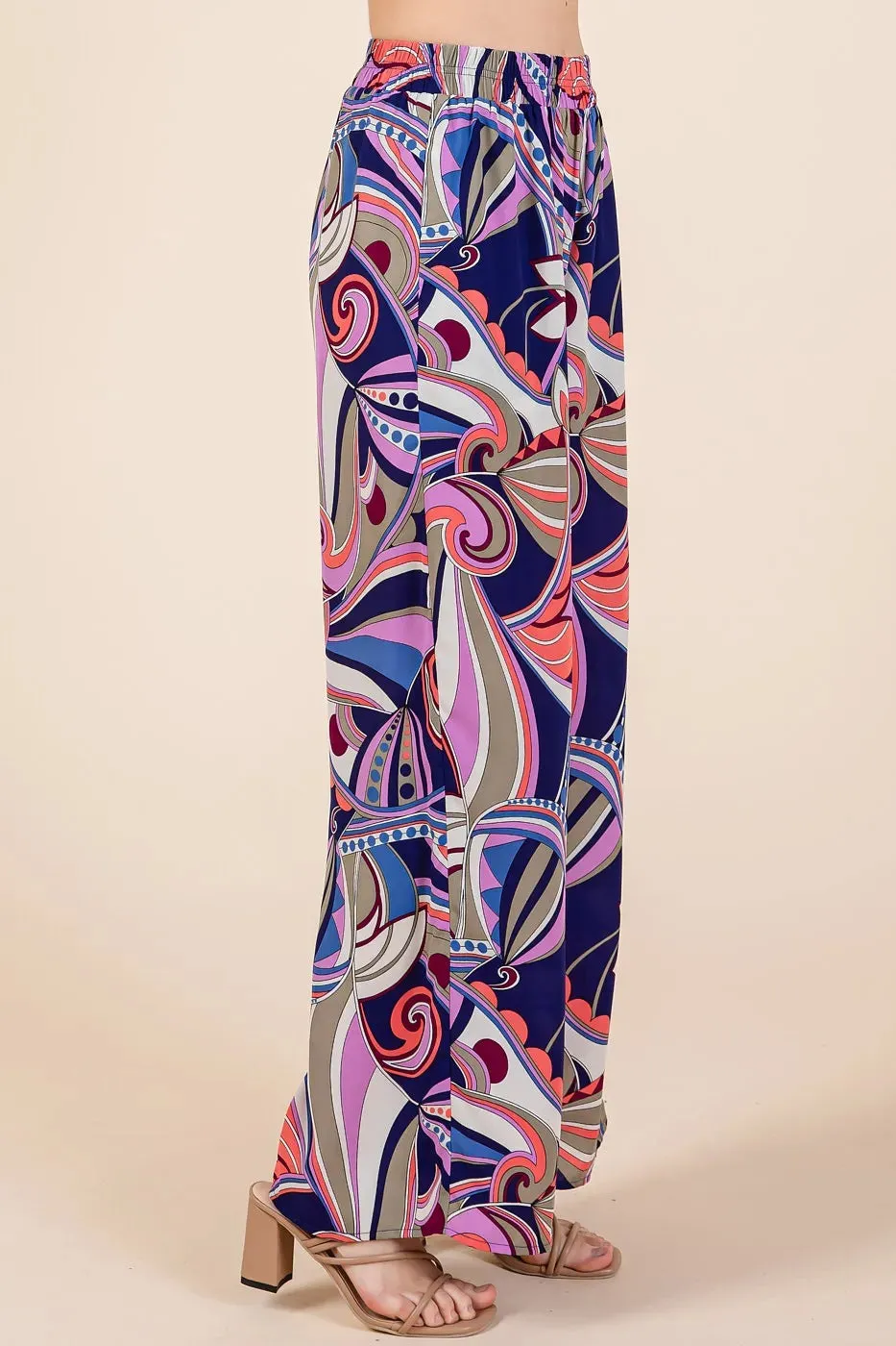 Mittoshop Abstract Print Elastic Waist Wide Leg Pants sold by Gigi Laurent product image thumbnail 2