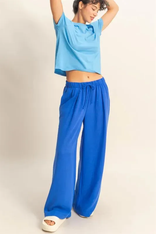 HYFVE Elasticized Waist Wide Leg Pants sold by Gigi Laurent