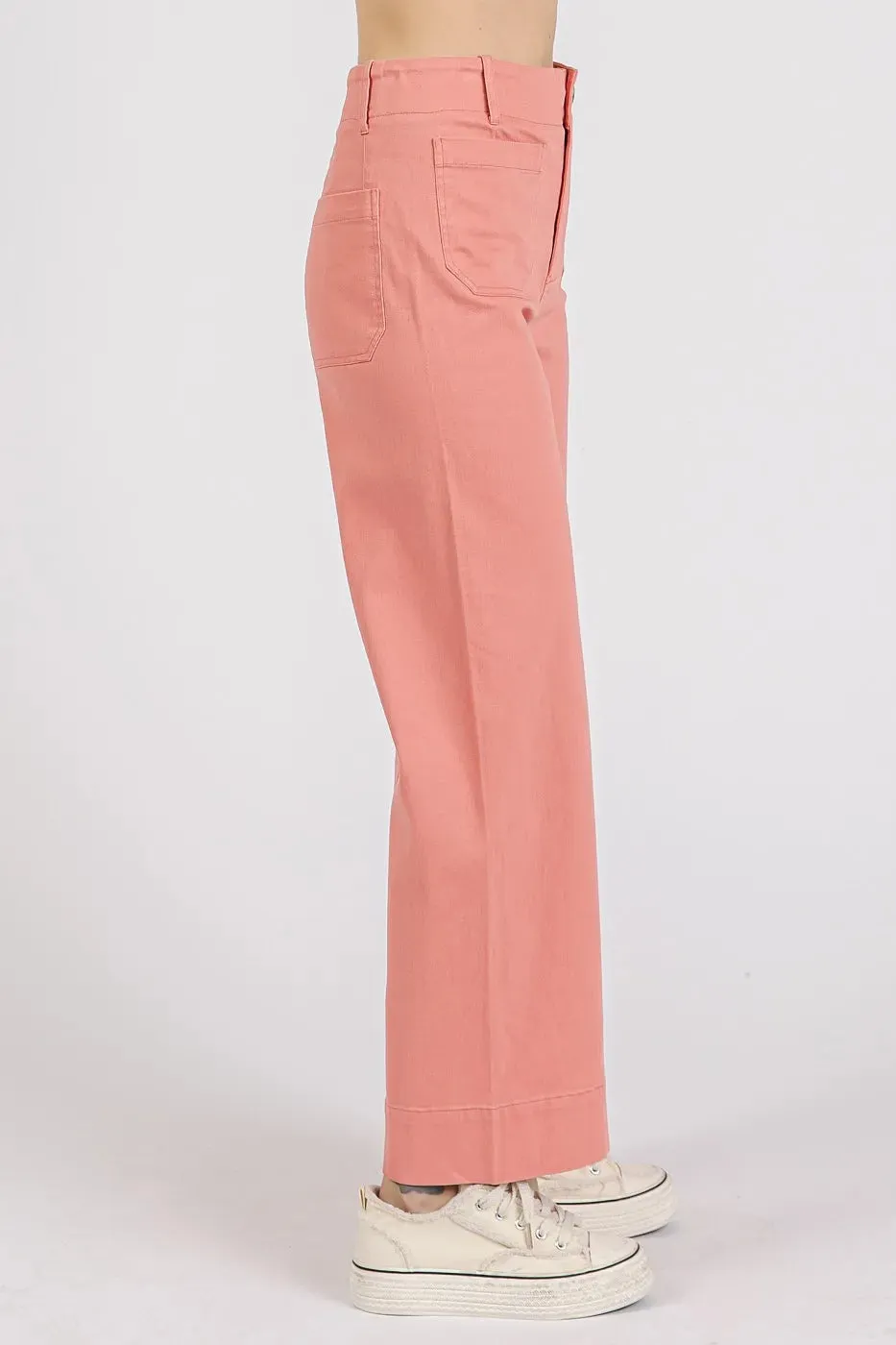 Mittoshop Twill Patch Pocket High Rise Wide Leg Pants sold by Gigi Laurent product image thumbnail 3