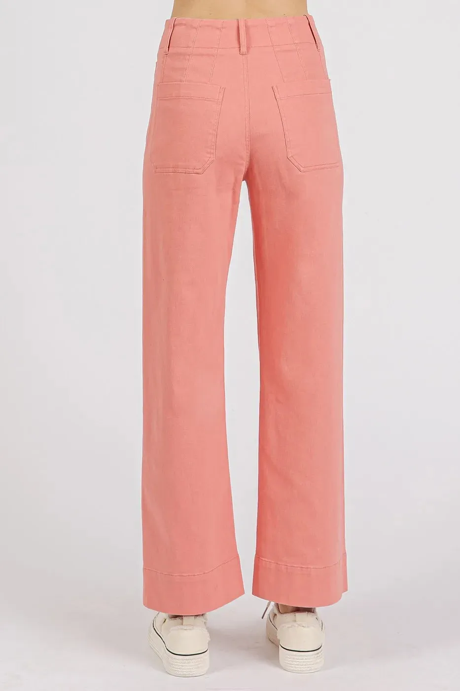 Mittoshop Twill Patch Pocket High Rise Wide Leg Pants sold by Gigi Laurent product image thumbnail 4