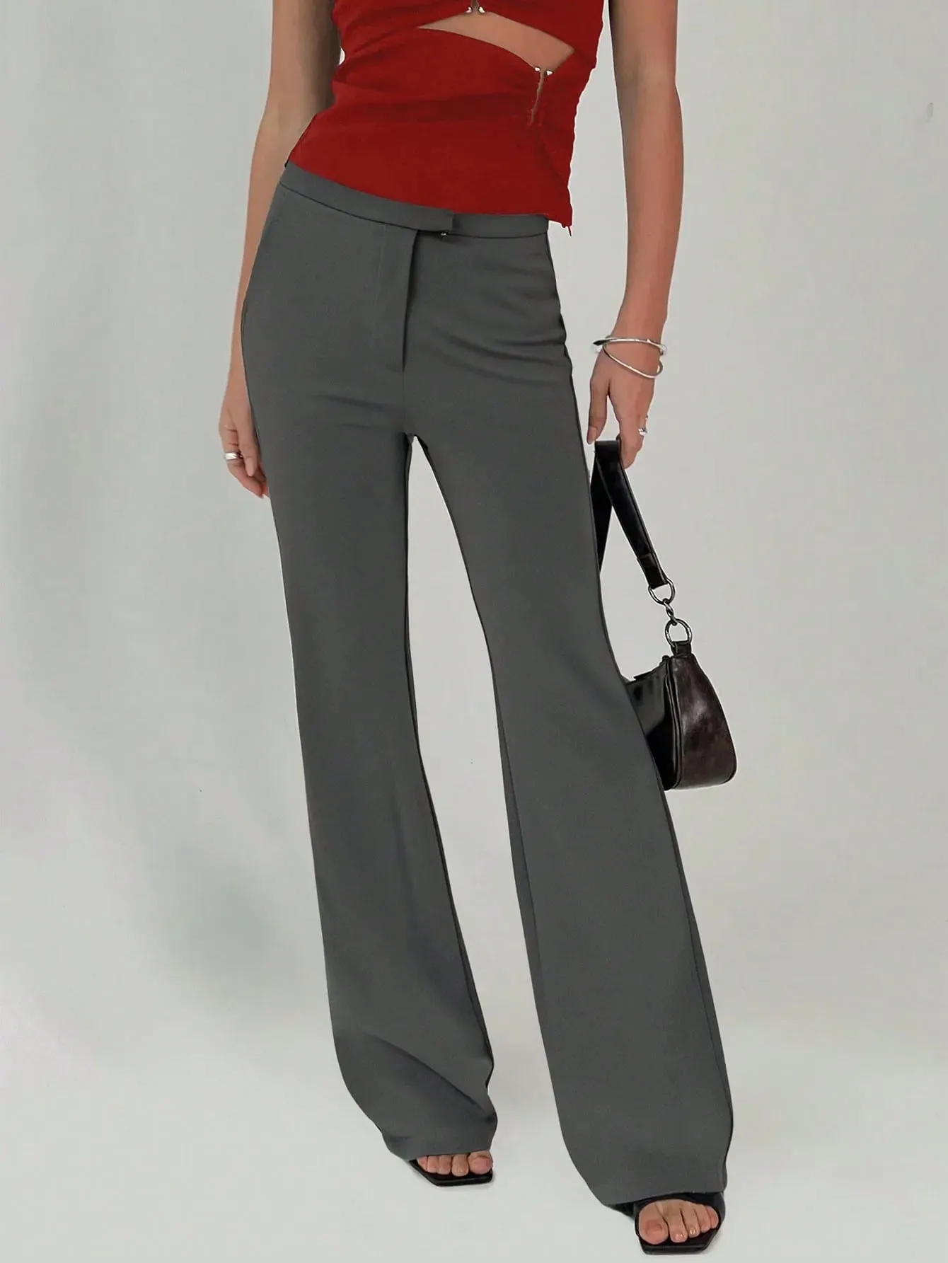 High Waist Flare Leg Trousers sold by Gigi Laurent