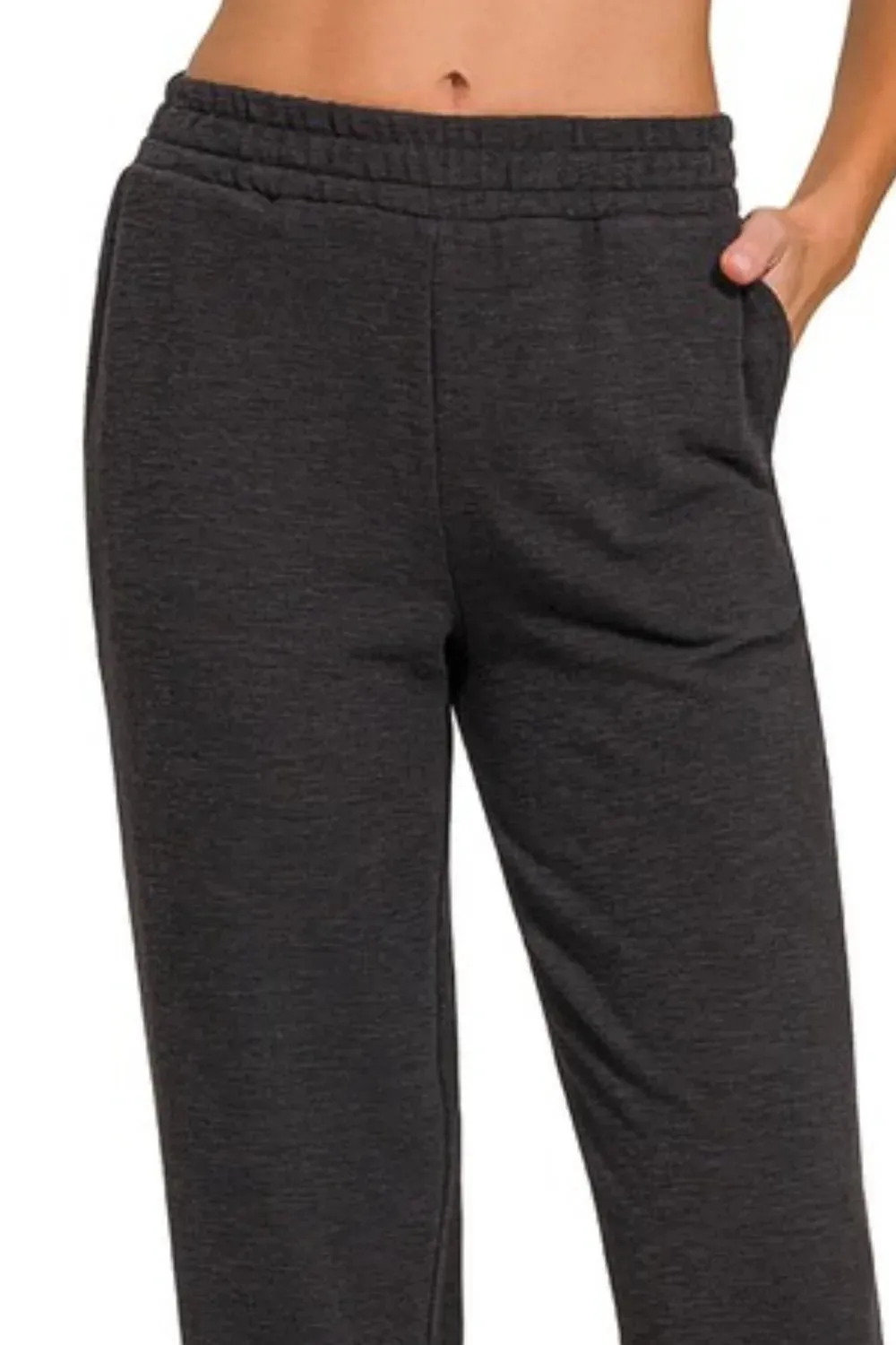 Zenana Cotton Slub Jogger Pants sold by Gigi Laurent product image thumbnail 3