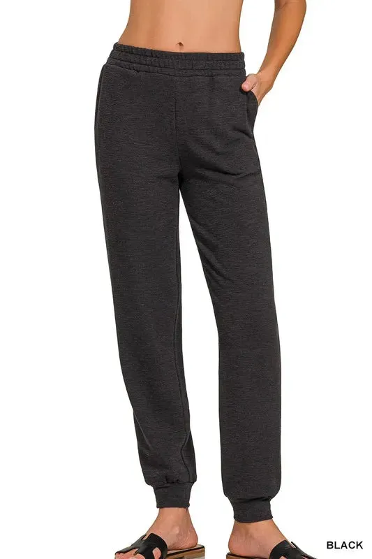 Zenana Cotton Slub Jogger Pants sold by Gigi Laurent