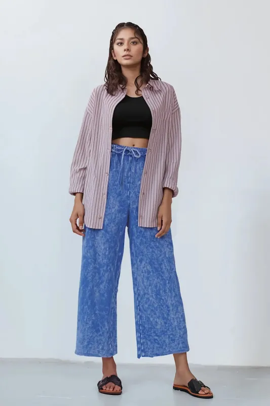 Zenana Washed French Terry Palazzo with Pockets sold by Gigi Laurent