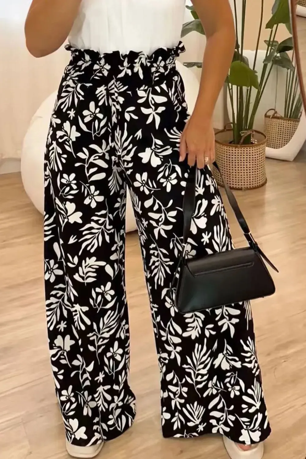 Full Size Printed High Waist Wide Leg Pants sold by Gigi Laurent