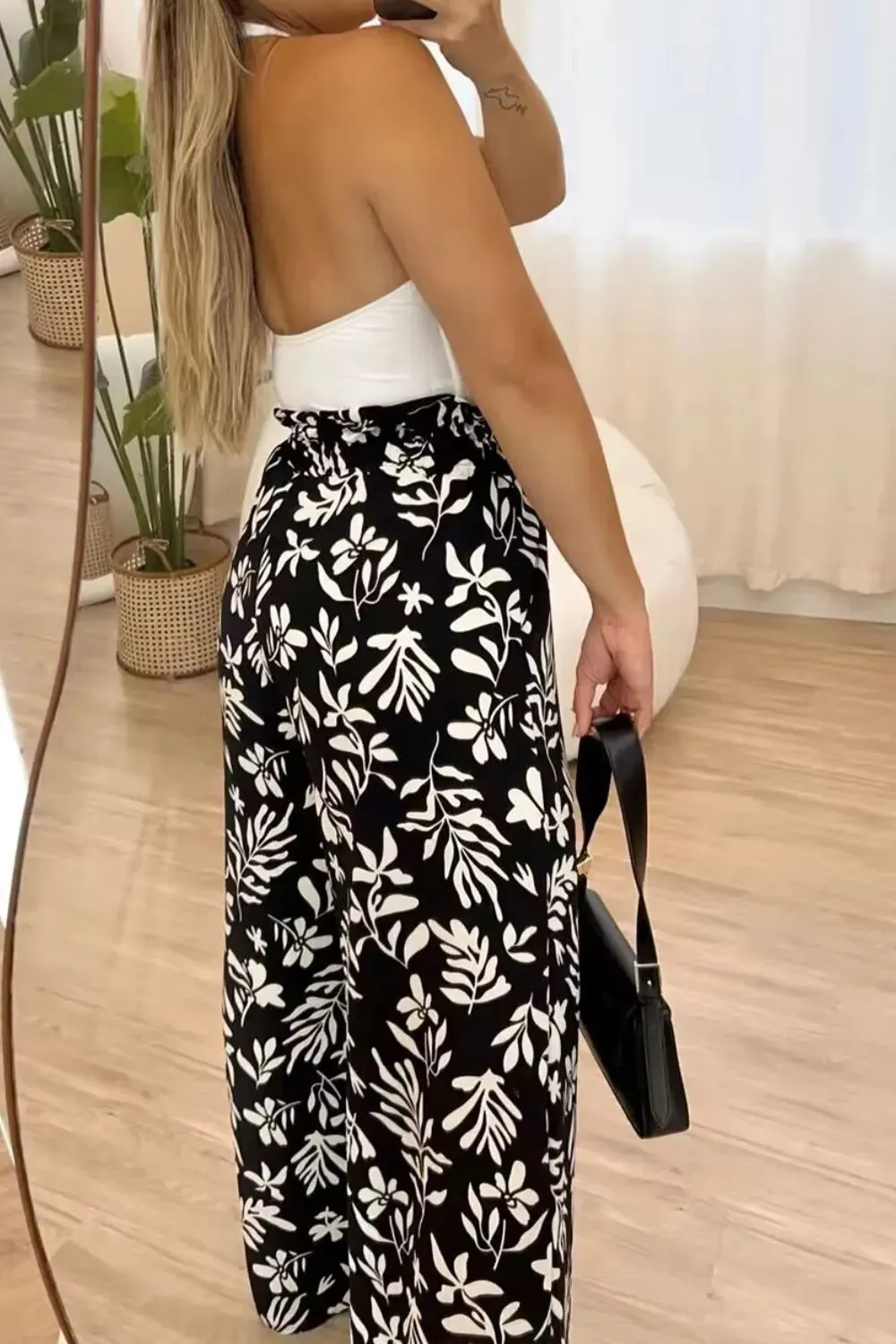 Full Size Printed High Waist Wide Leg Pants sold by Gigi Laurent product image thumbnail 2