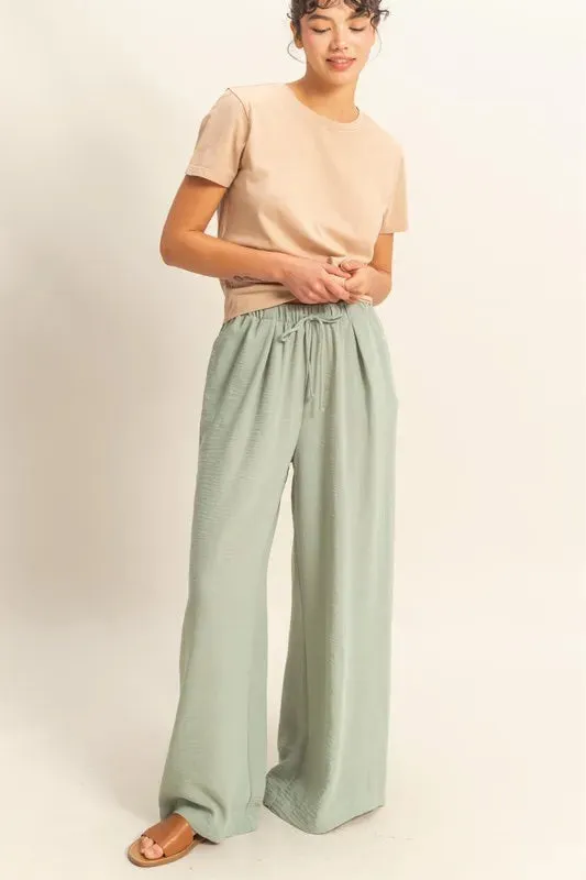 HYFVE Elasticized Waist Wide Leg Pants sold by Gigi Laurent