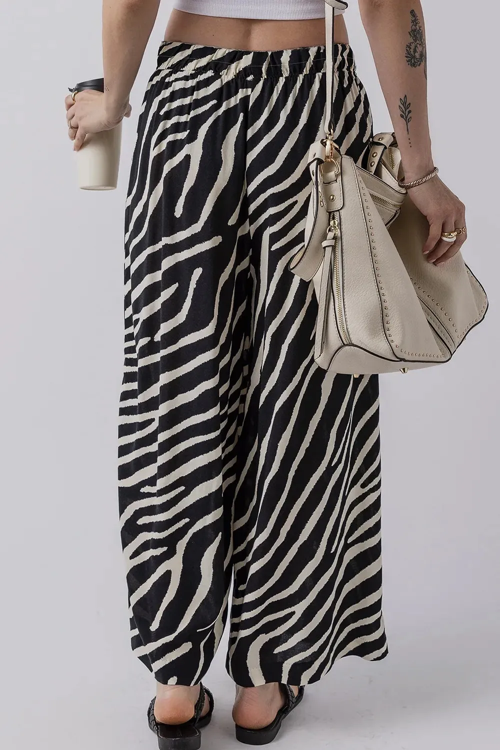 Zebra Striped Summer Wide Leg Pants sold by Gigi Laurent product image thumbnail 2