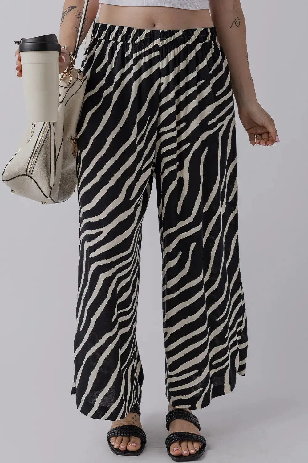 Zebra Striped Summer Wide Leg Pants sold by Gigi Laurent product image thumbnail 4