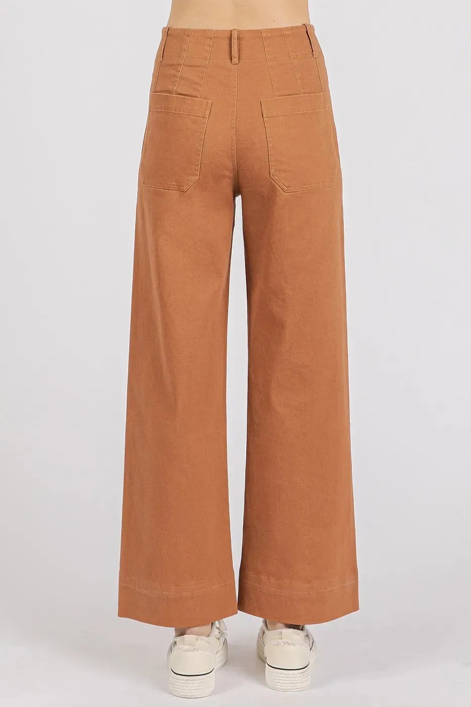 Mittoshop Twill Patch Pocket High Rise Wide Leg Pants sold by Gigi Laurent product image thumbnail 3