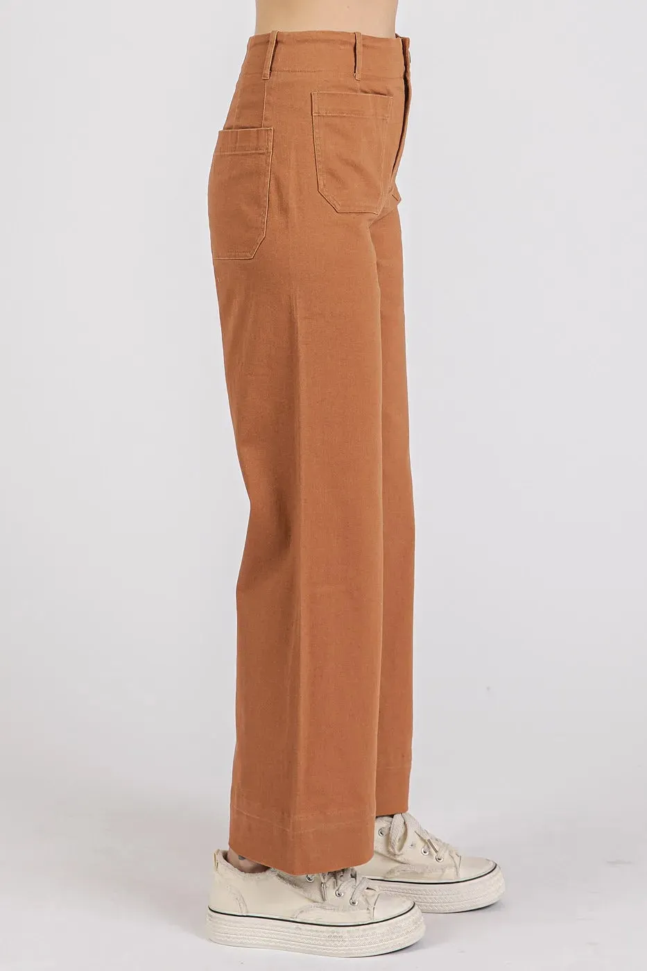 Mittoshop Twill Patch Pocket High Rise Wide Leg Pants sold by Gigi Laurent product image thumbnail 2