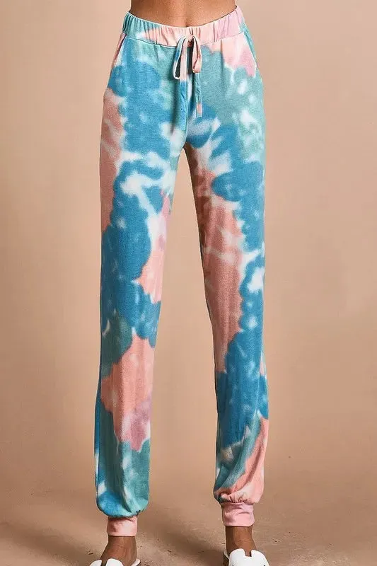 BiBi Tie Dye French Terry Jogger Pants sold by Gigi Laurent