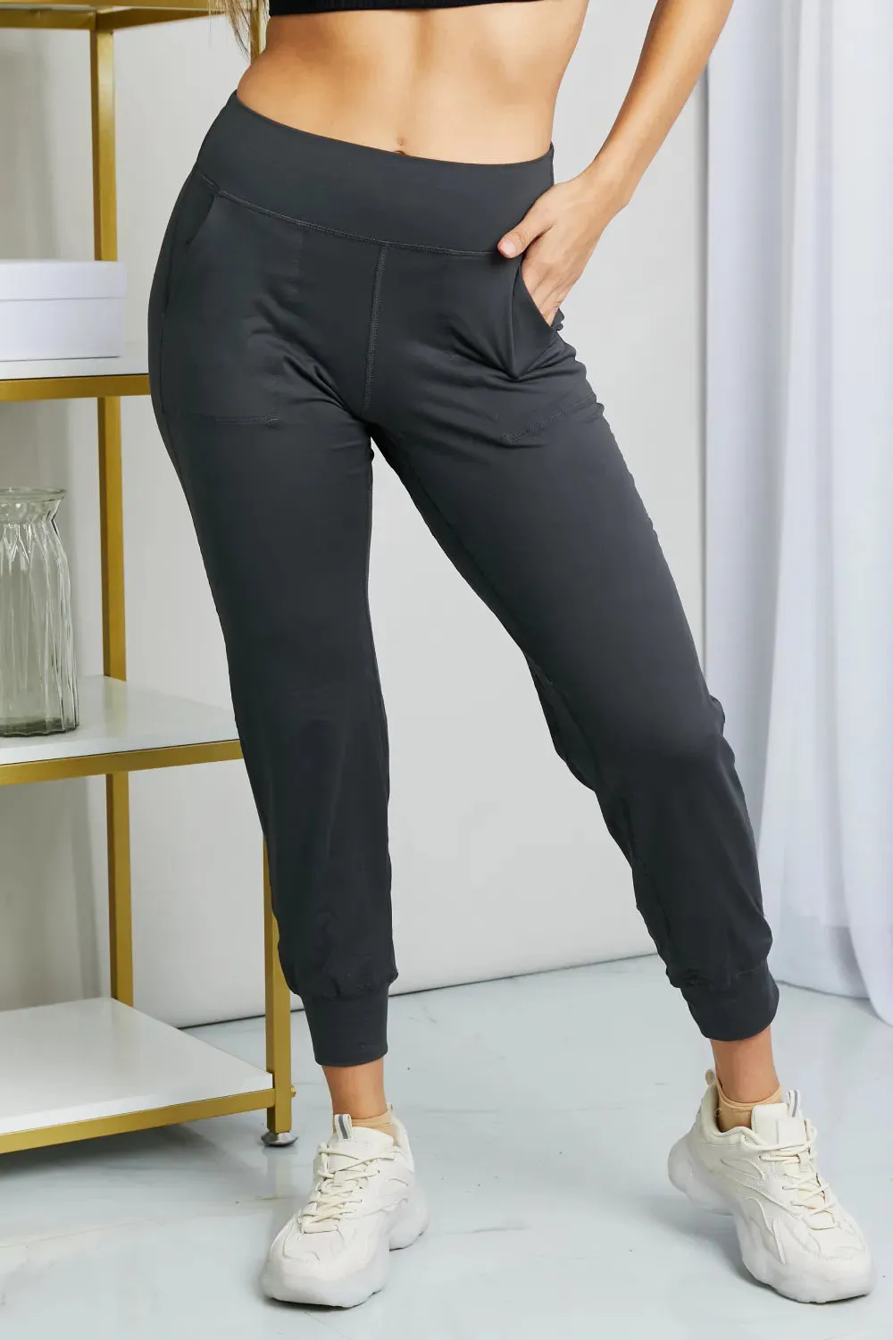 Leggings Depot Full Size Wide Waistband Cropped Joggers sold by Gigi Laurent product image thumbnail 4