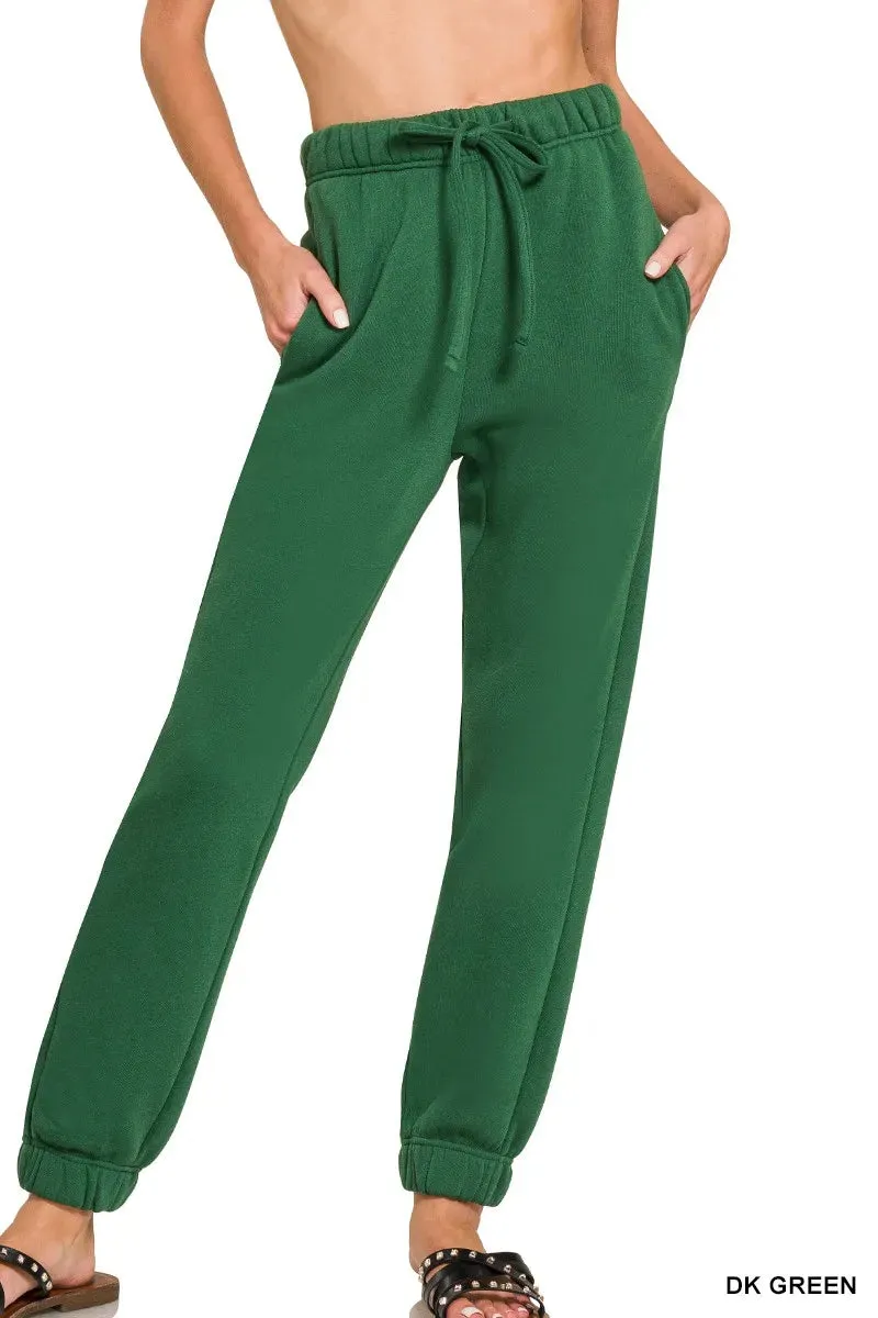 Zenana Fleece Jogger Sweatpants With Pockets sold by Gigi Laurent