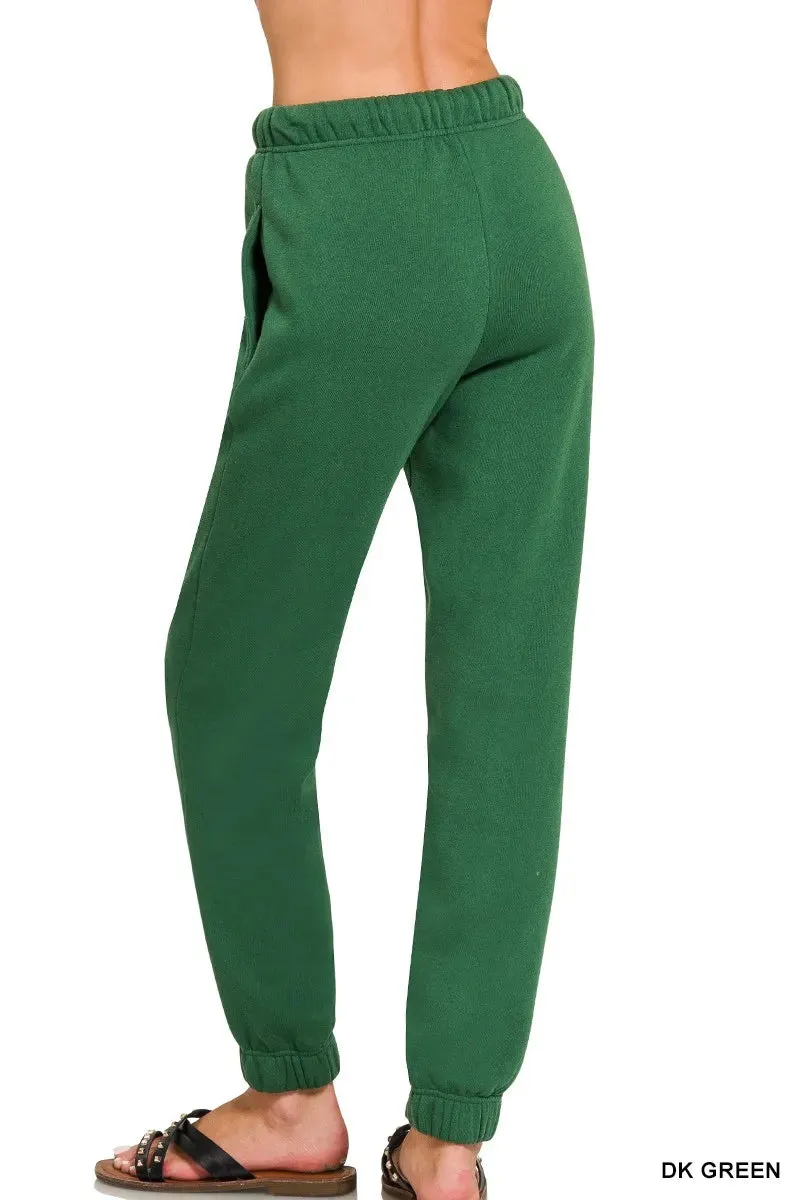 Zenana Fleece Jogger Sweatpants With Pockets sold by Gigi Laurent product image thumbnail 2