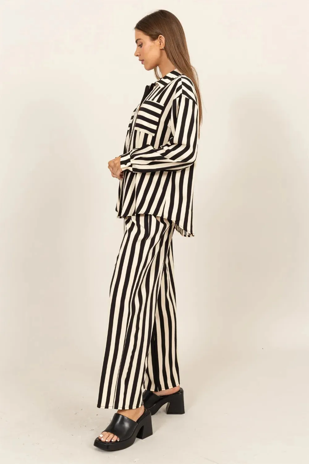 HYFVE Striped Button Up Shirt and Pants Set sold by Gigi Laurent product image thumbnail 3