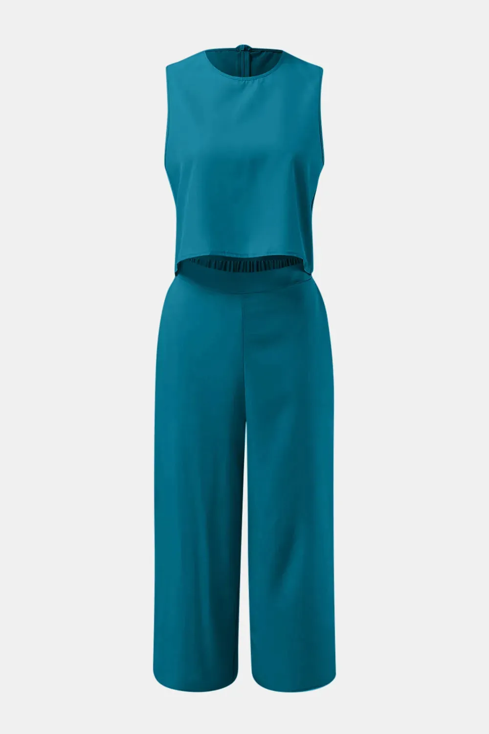 Round Neck Top and Wide Leg Pants Set sold by Gigi Laurent product image thumbnail 5