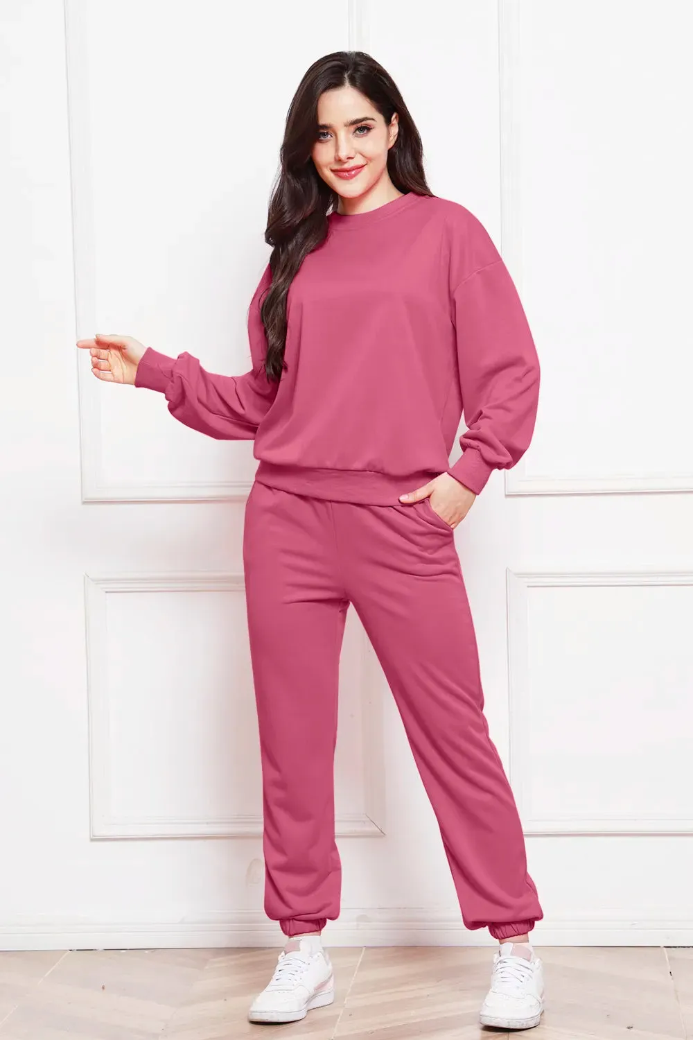 Round Neck Long Sleeve Sweatshirt and Pants Set sold by Gigi Laurent product image thumbnail 3