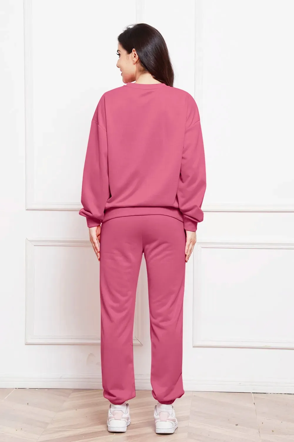 Round Neck Long Sleeve Sweatshirt and Pants Set sold by Gigi Laurent product image thumbnail 2