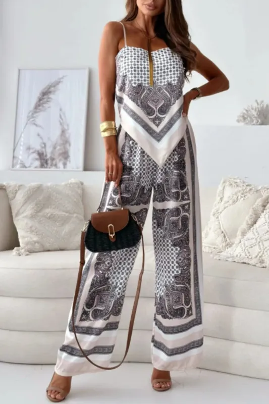 Printed Cami and Wide Leg Pants Set sold by Gigi Laurent