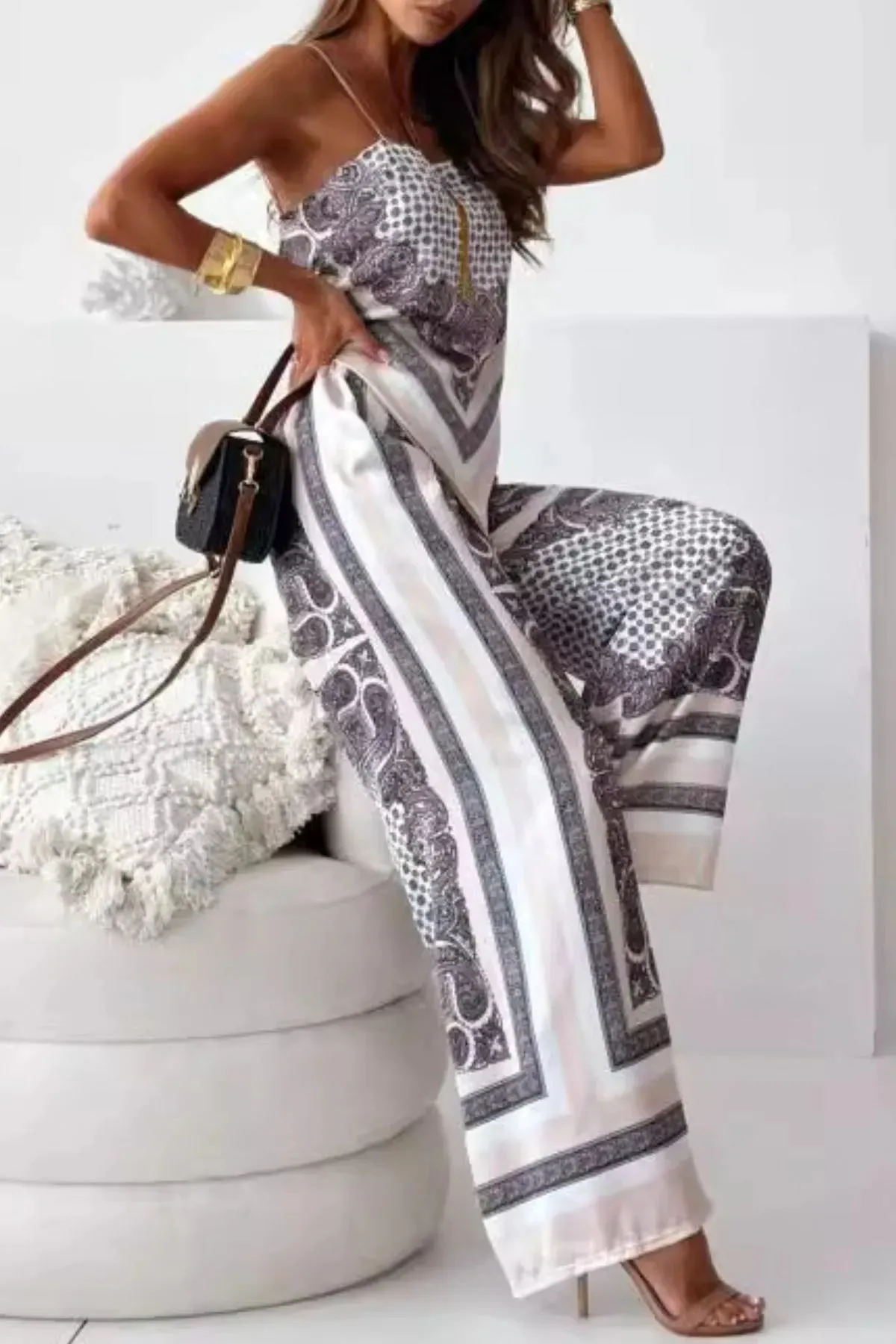 Printed Cami and Wide Leg Pants Set sold by Gigi Laurent product image thumbnail 2