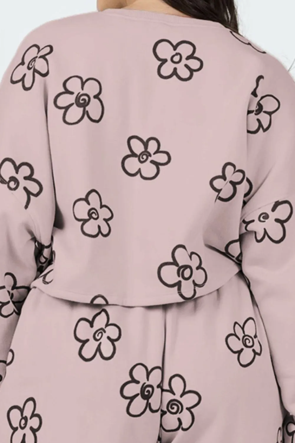 Floral Dropped Shoulder Sweatshirt and Shorts Set sold by Gigi Laurent product image thumbnail 3