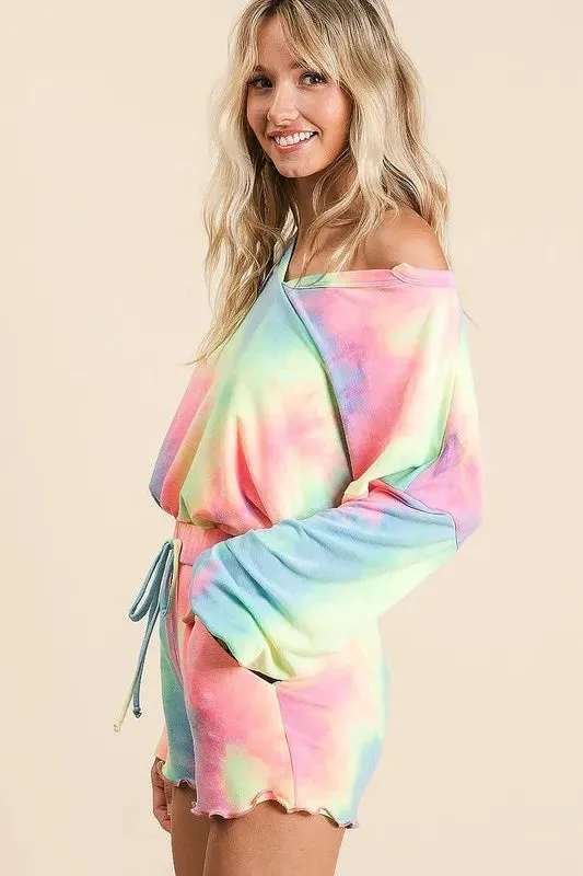 BiBi Tie Dye French Terry Top and Shorts Set sold by Gigi Laurent product image thumbnail 5