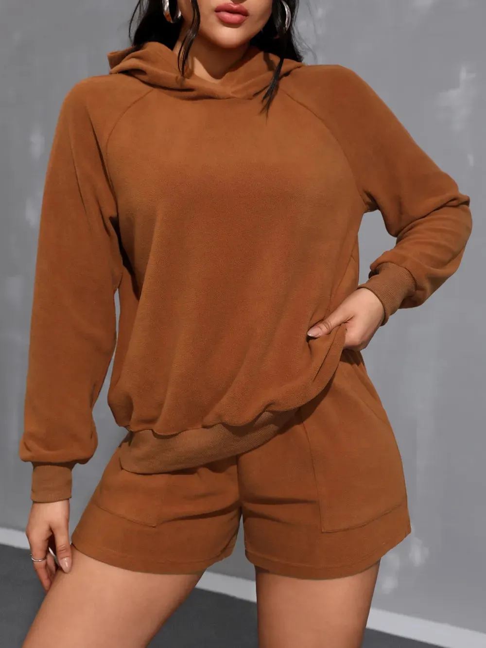 Long Sleeve Hoodie and Pocketed Shorts Set sold by Gigi Laurent