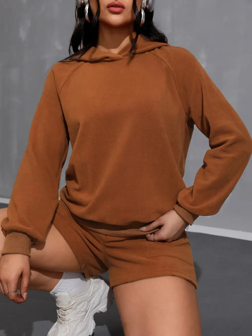 Long Sleeve Hoodie and Pocketed Shorts Set sold by Gigi Laurent product image thumbnail 5