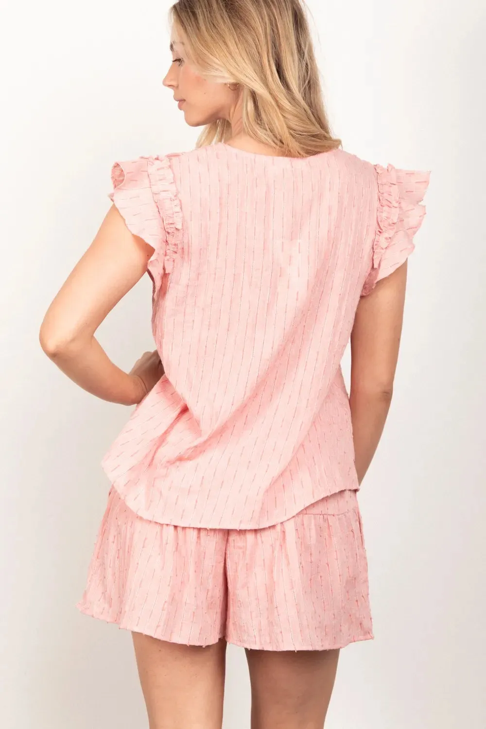 VERY J Ruffle Cap Sleeve Top & Shorts Set sold by Gigi Laurent product image thumbnail 2