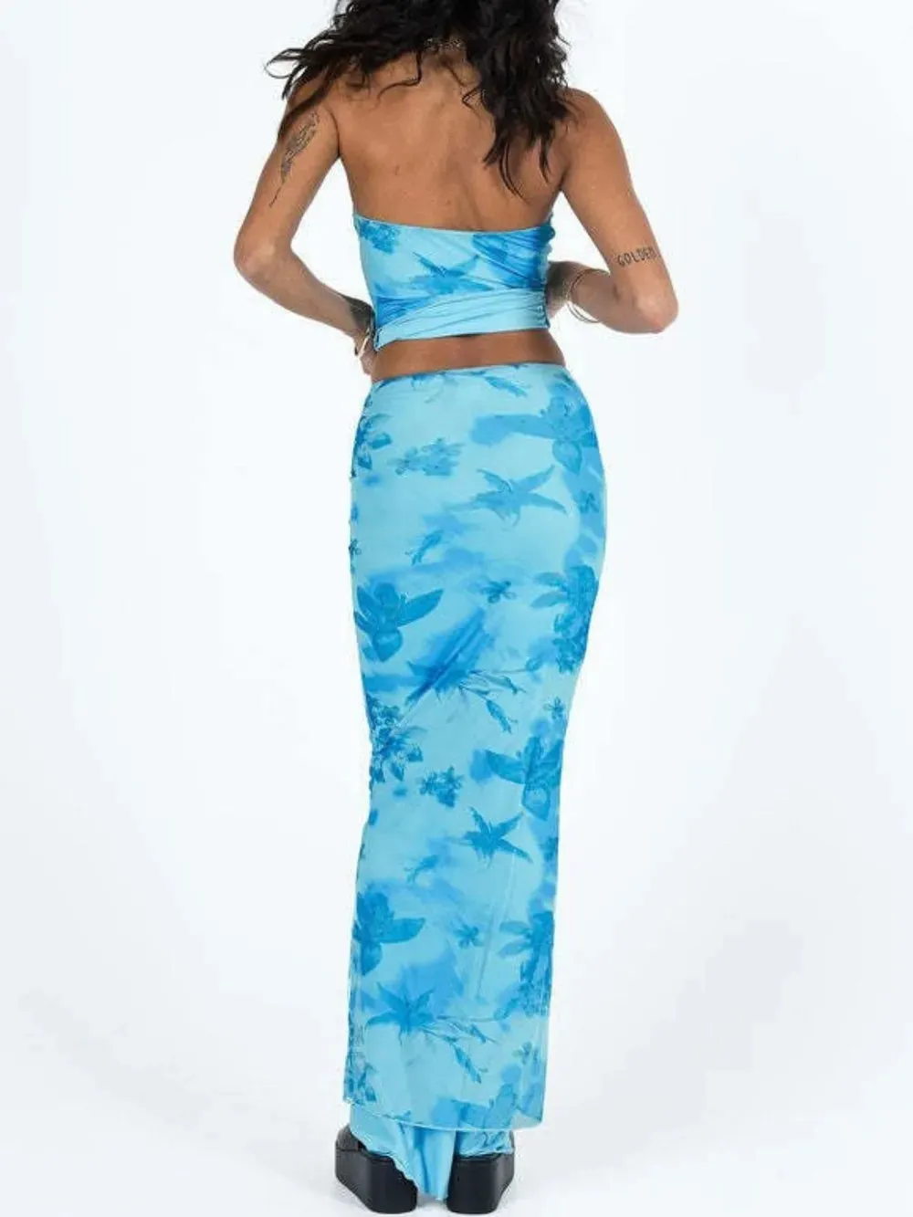 Printed Tube Top and Maxi Skirt Set sold by Gigi Laurent product image thumbnail 5