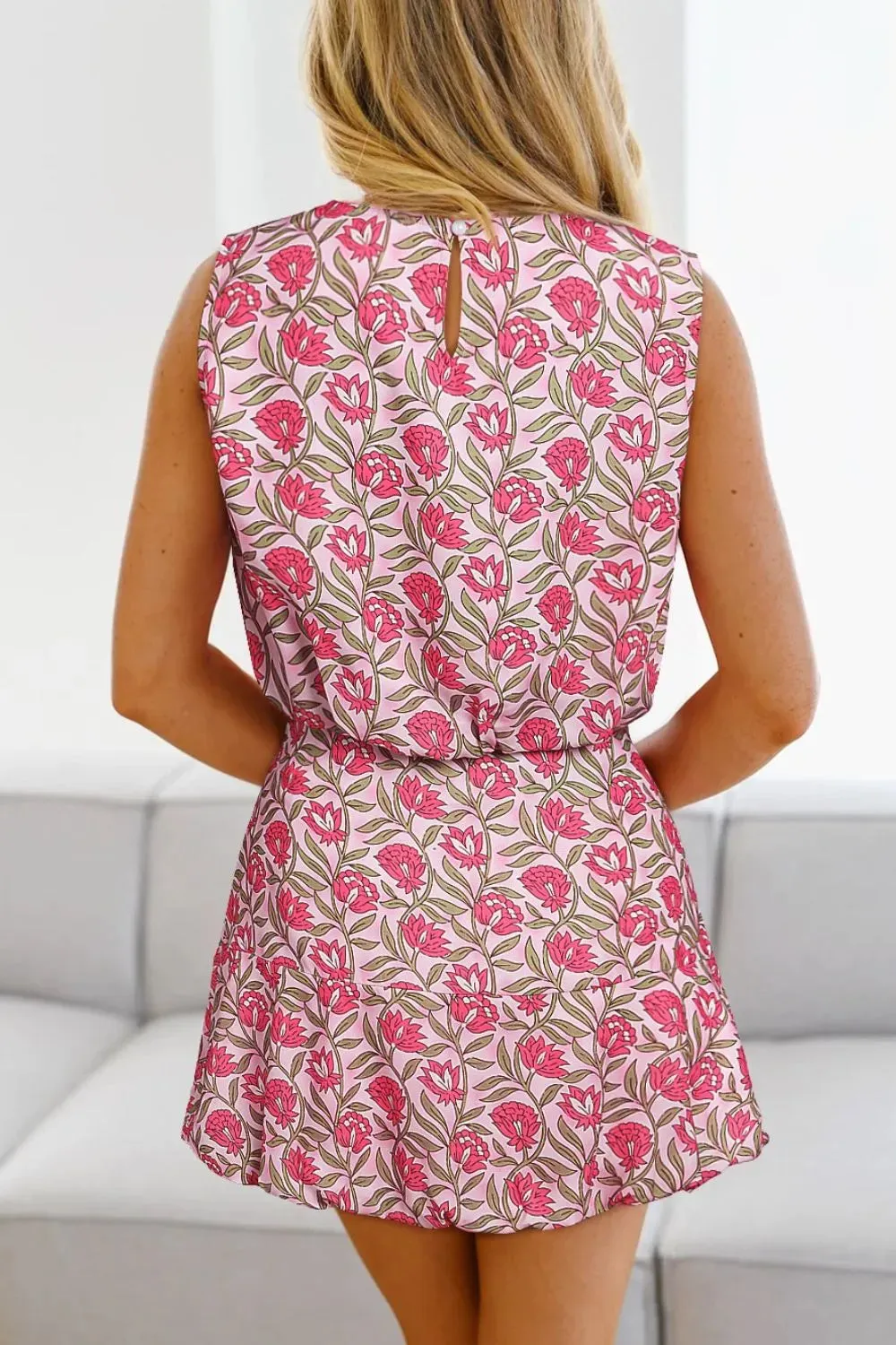 Floral Print Cropped Tank and Mini Skirt Set sold by Gigi Laurent product image thumbnail 2