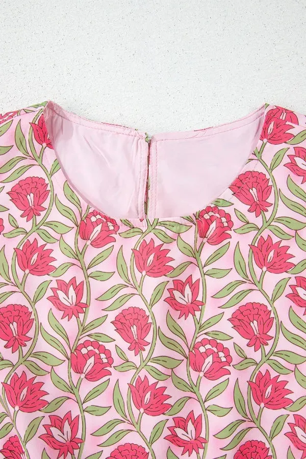 Floral Print Cropped Tank and Mini Skirt Set sold by Gigi Laurent product image thumbnail 5