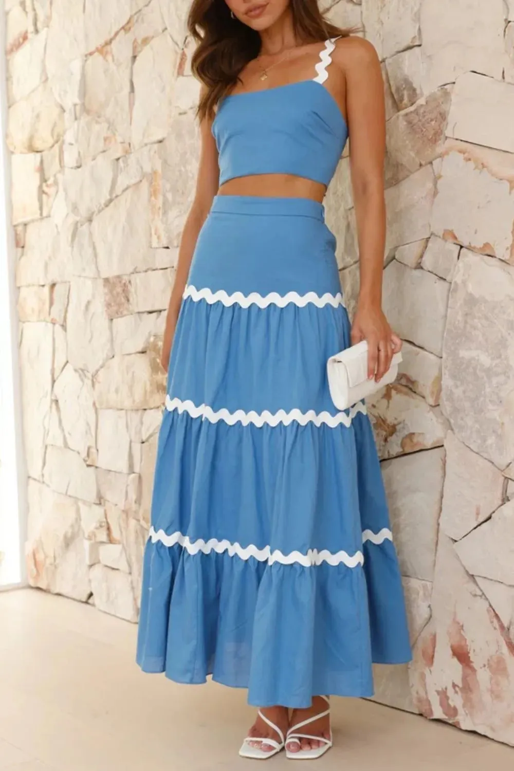 Contrast Trim Cami and Maxi Skirt Set sold by Gigi Laurent product image thumbnail 3