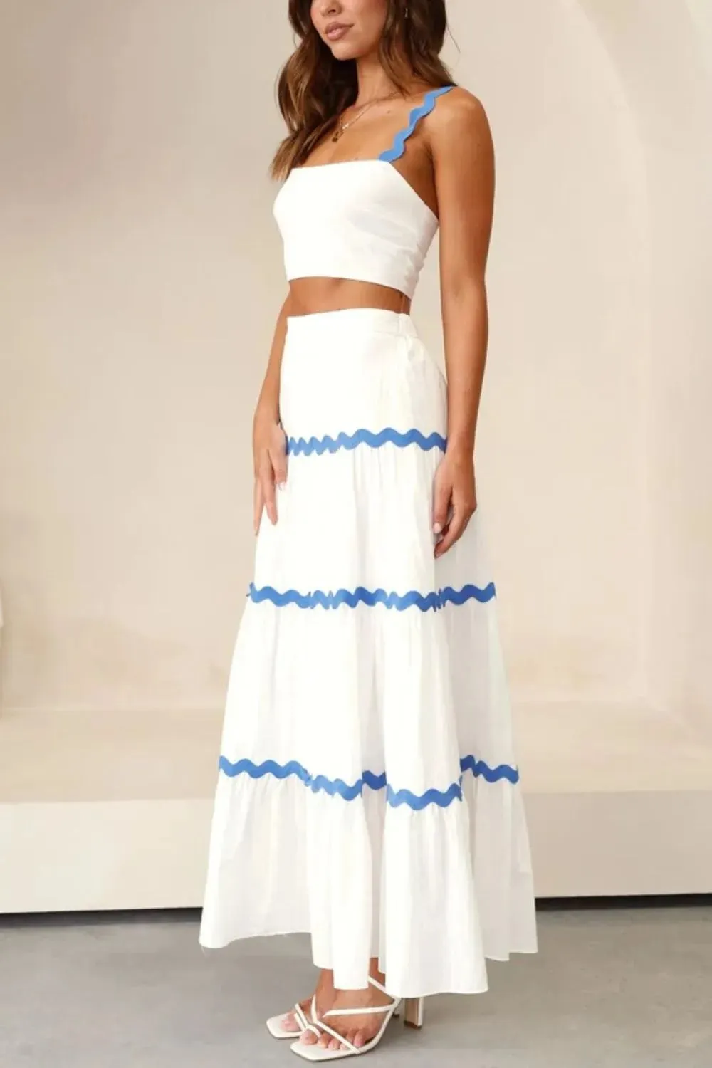 Contrast Trim Cami and Maxi Skirt Set sold by Gigi Laurent product image thumbnail 3